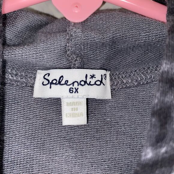 Splendid cheetah print girls hoodie w/front pocket sz 6X - Picture 6 of 7